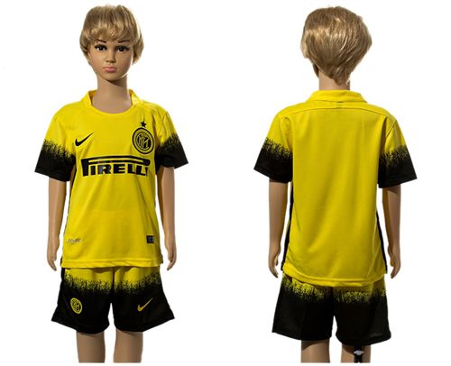 Inter Milan Blank Sec Away Kid Soccer Club Jersey