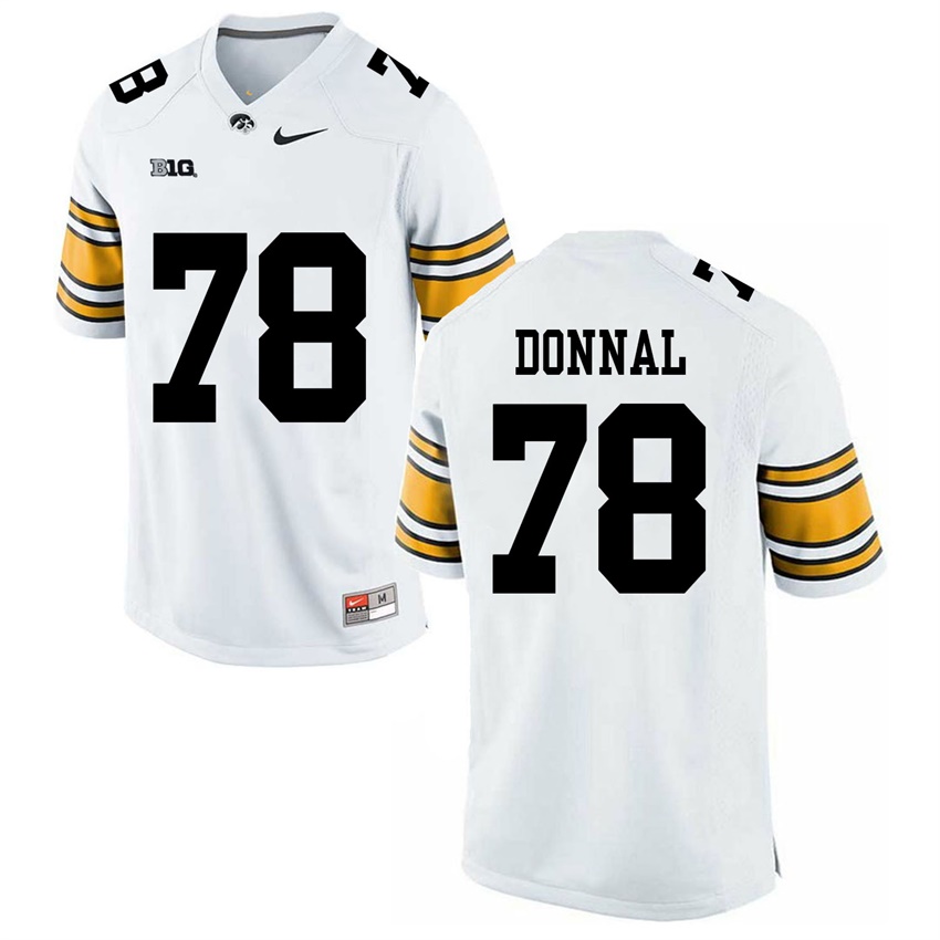 Iowa Hawkeyes White Andrew Donnal Player Football Jersey
