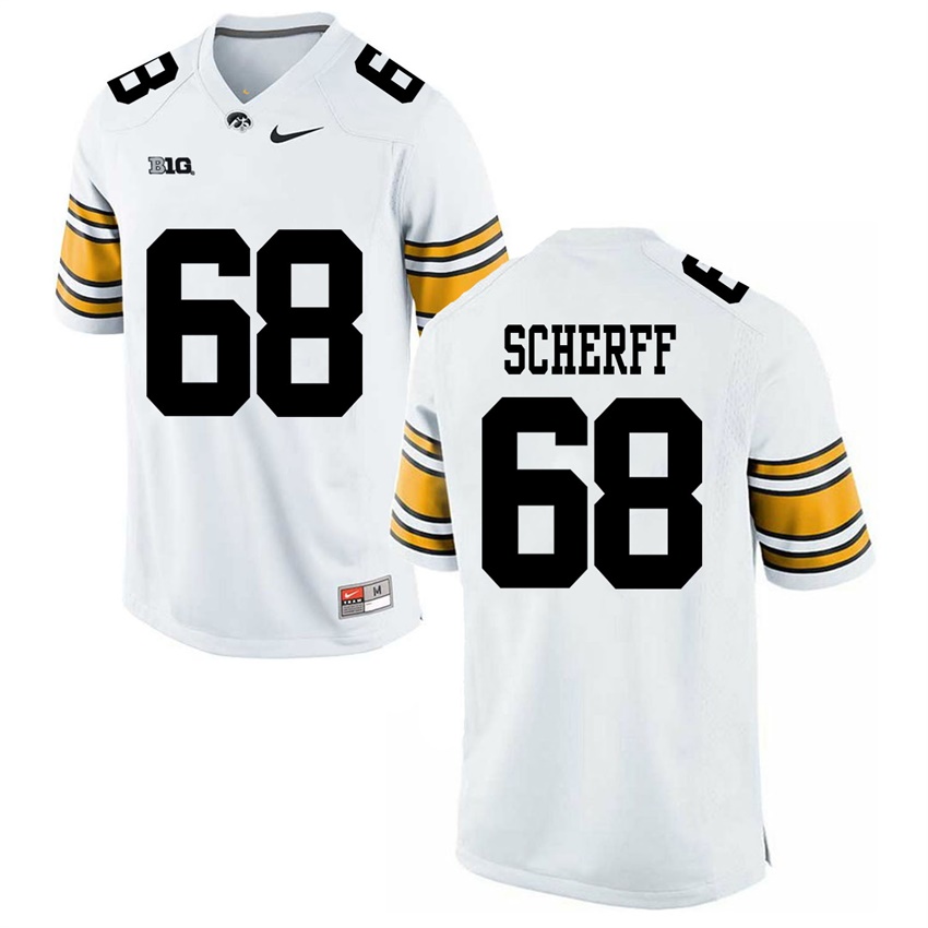 Iowa Hawkeyes White Brandon Scherff Player Football Jersey