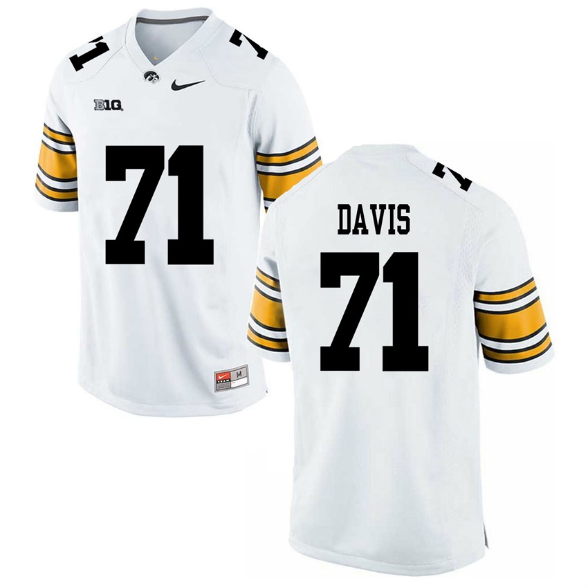 Iowa Hawkeyes White Carl Davis Player Football Jersey