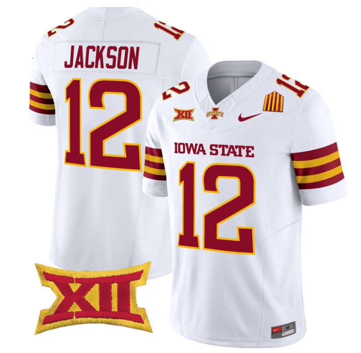 Iowa State Cyclones 2024 Vapor Limited Football  Jersey - All Stitched   #12 JAYLON JACKSON