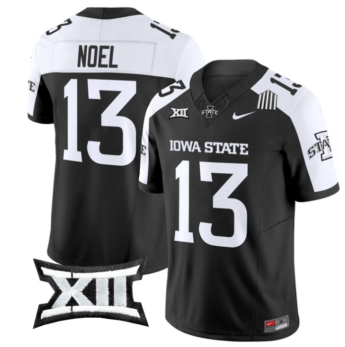 Iowa State Cyclones 2024 Vapor Limited Football  Jersey - All Stitched  BLACK ALTERNATE #13 JAYLIN NOEL