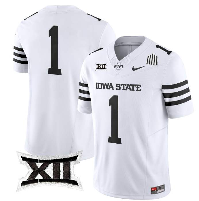 Iowa State Cyclones 2024 Vapor Limited Football  Jersey - All Stitched  CARDINAL WHITE LIMITED #1 no name