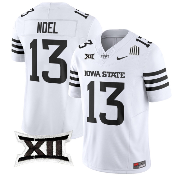 Iowa State Cyclones 2024 Vapor Limited Football  Jersey - All Stitched  CARDINAL WHITE LIMITED #13 JAYLIN NOEL