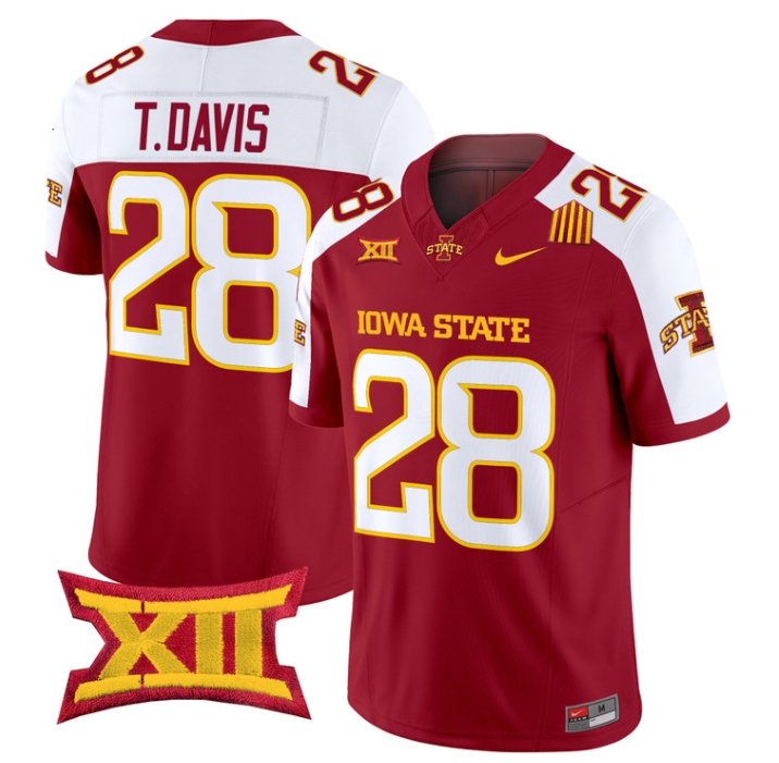 Iowa State Cyclones 2024 Vapor Limited Football  Jersey - All Stitched ALTERNATE #28 TROY DAVIS