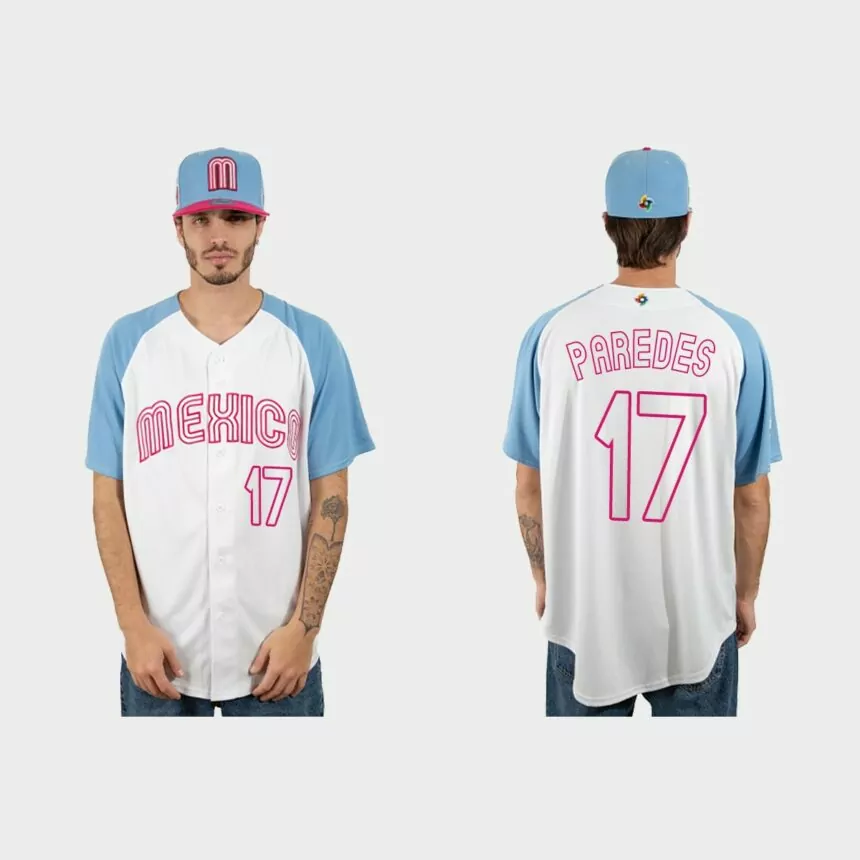 Isaac Paredes Mexico Baseball 2023 World Baseball Classic Jersey – White Blue