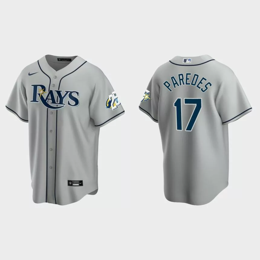 Isaac Paredes Tampa Bay Rays 25th Anniversary Replica Jersey – Gray