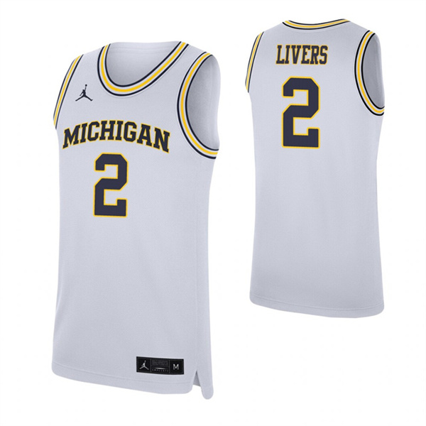 Isaiah Livers Jersey White Michigan Wolverines Replica
