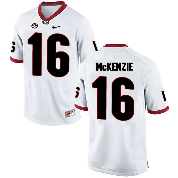 Isaiah McKenzie Georgia Bulldogs Men's Jersey - #16 NCAA White Limited Away