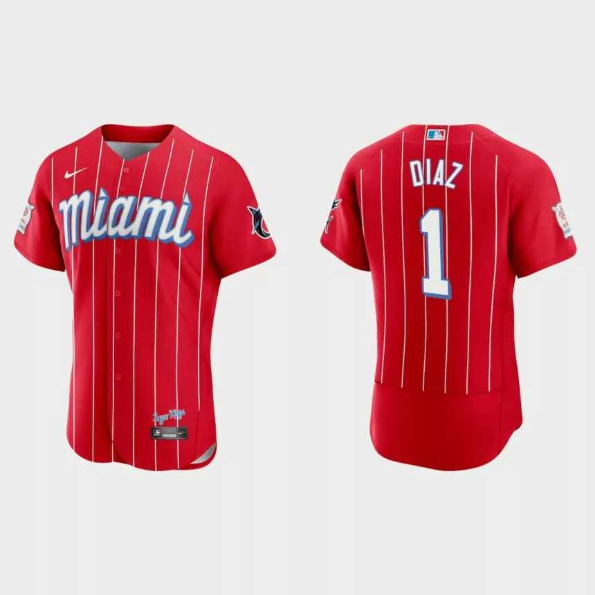 Isan Diaz Miami Marlins 2021 City Connect Authentic Jersey – Red