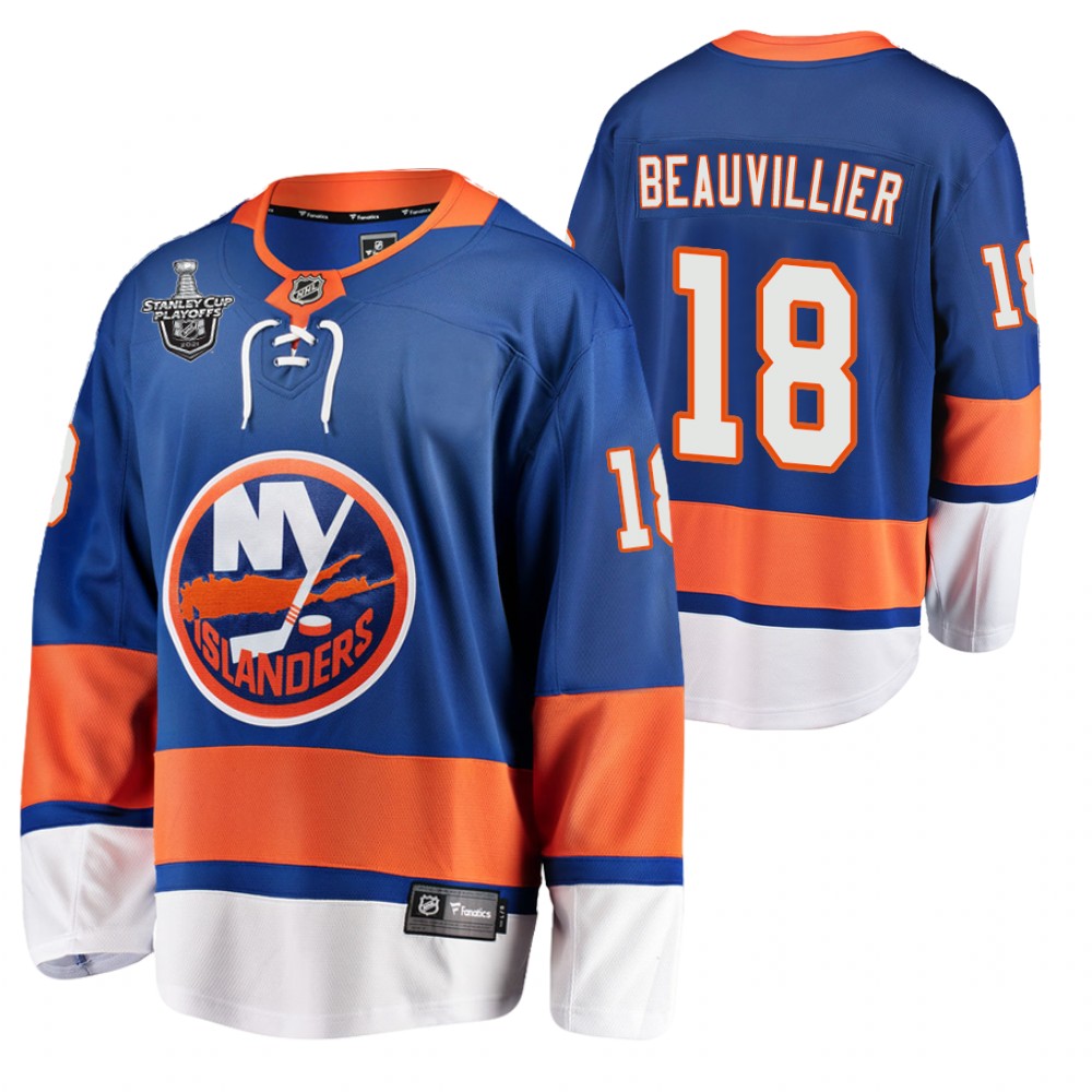 Islanders #18 anthony beauvillier Royal 2021 Stanley Cup Playoffs Jersey