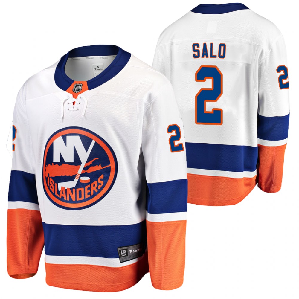 Islanders #2 Robin Salo White 2021-22 Away Jersey