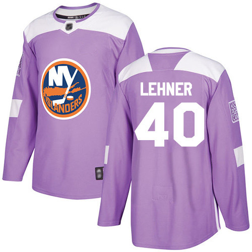 Islanders #40 Robin Lehner Purple Authentic Fights Cancer Stitched Hockey Jersey