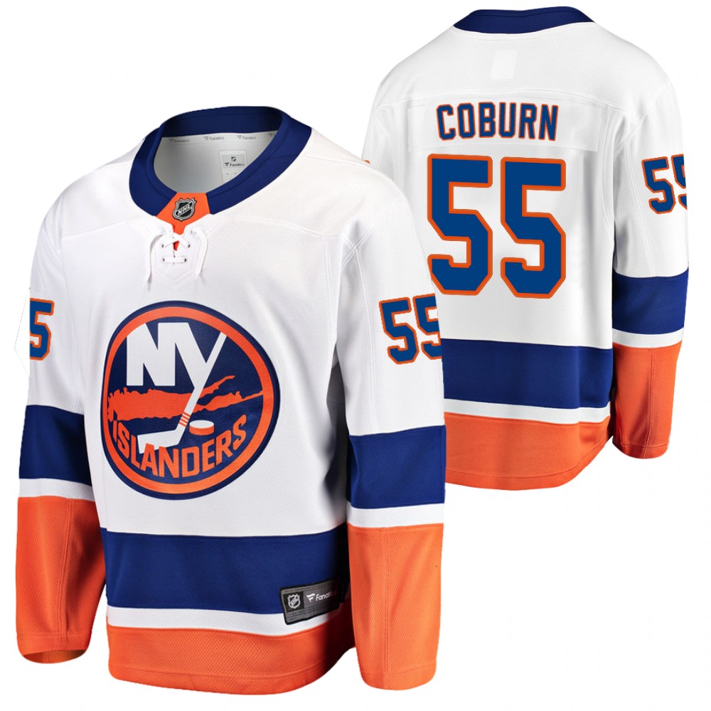 Islanders #55 Braydon Coburn White 2021 Away Jersey