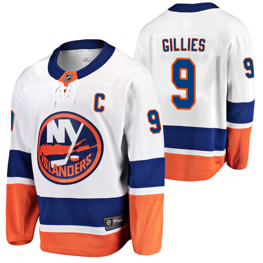 Islanders #9 Clark Gillies White Away Jersey