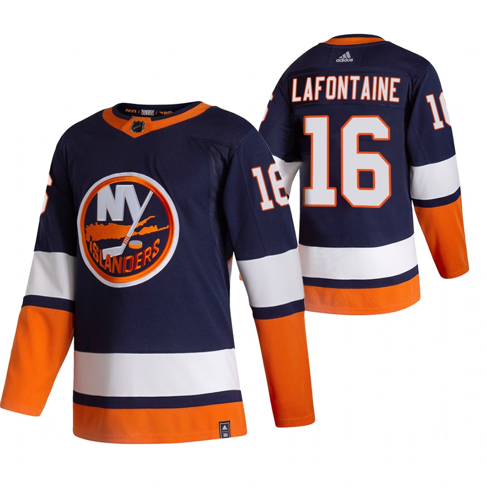 Islanders 2021 Reverse Retro #16 Pat LaFontaine Navy Jersey Special Edition Authentic