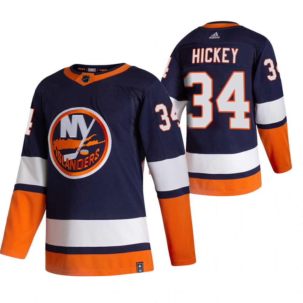 Islanders 2021 Reverse Retro #34 Thomas Hickey Navy Jersey Special Edition Authentic