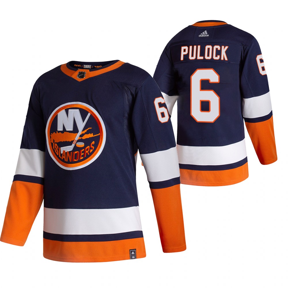 Islanders 2021 Reverse Retro #6 ryan pulock Navy Jersey Special Edition Authentic