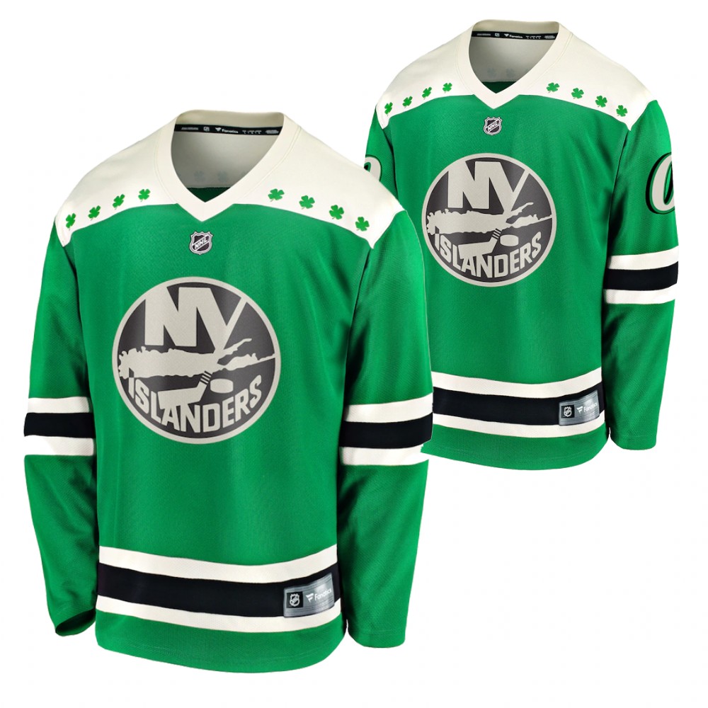 Islanders 2021 St Patricks Day Green Men Jersey