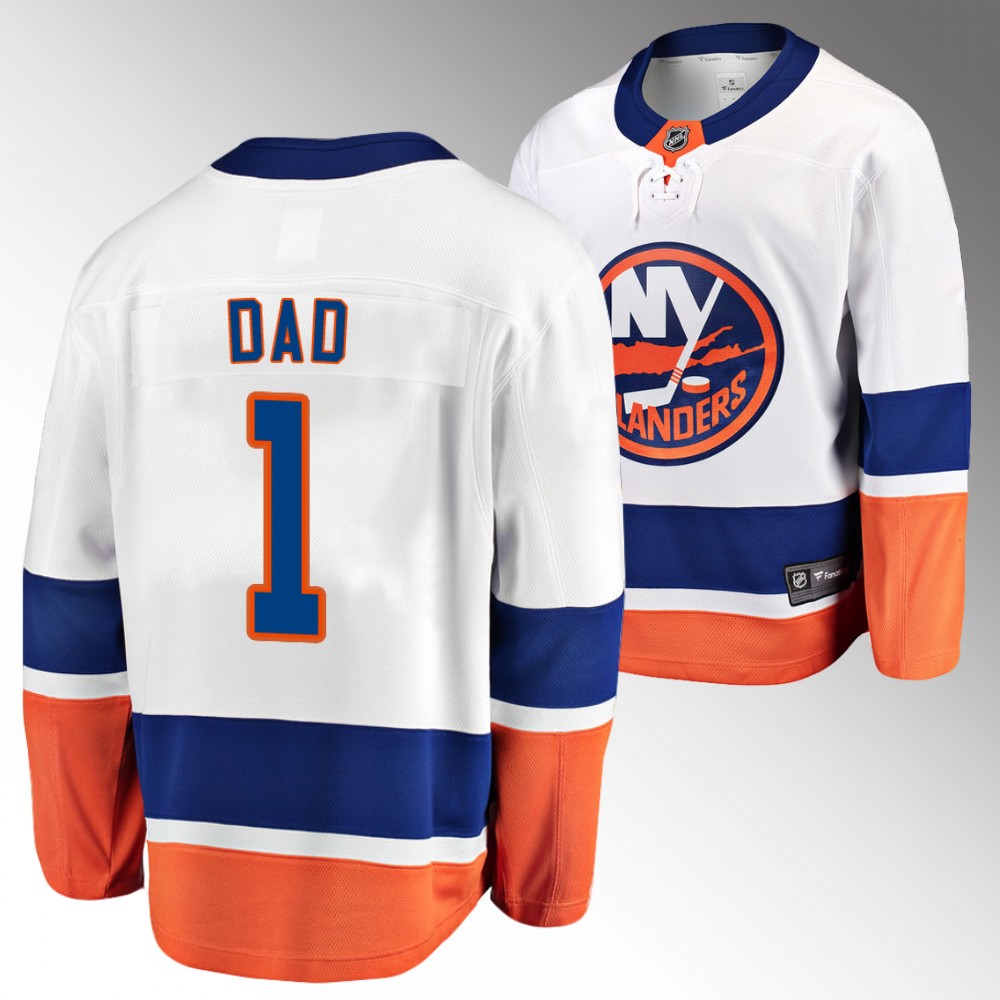 Islanders 2022 Fathers Day Gift White Jersey NO.1 Dad
