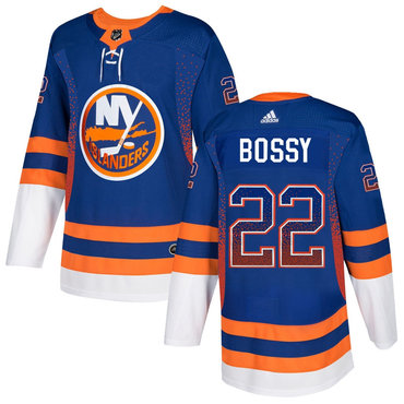 Islanders 22 Mike Bossy Royal Drift Fashion Adidas Jersey