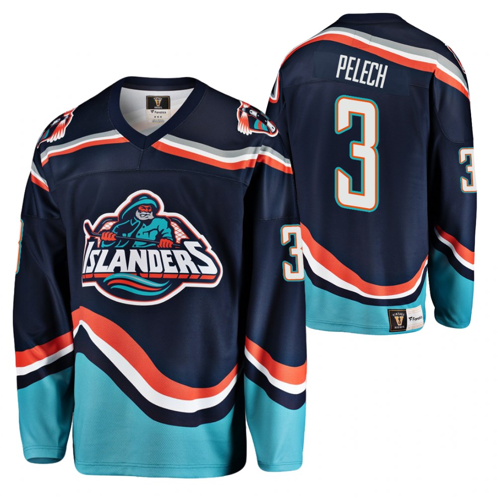 Islanders Adam Pelech Navy Premier Player Heritage Jersey