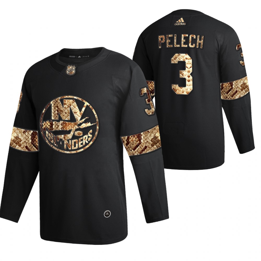 Islanders Adam Pelech Python Skin Black 2021 Exclusive Edition Jersey
