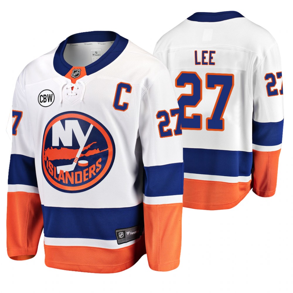 Islanders Anders Lee White Breakaway Player Away Jersey