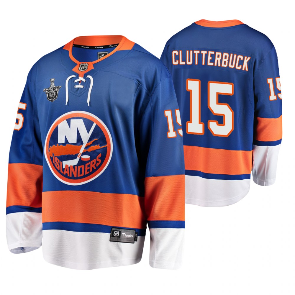 Islanders Cal Clutterbuck Royal Player Stanley Cup Playoffs Jersey Men's