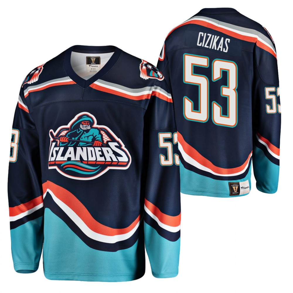 Islanders Casey Cizikas Navy Premier Player Heritage Jersey