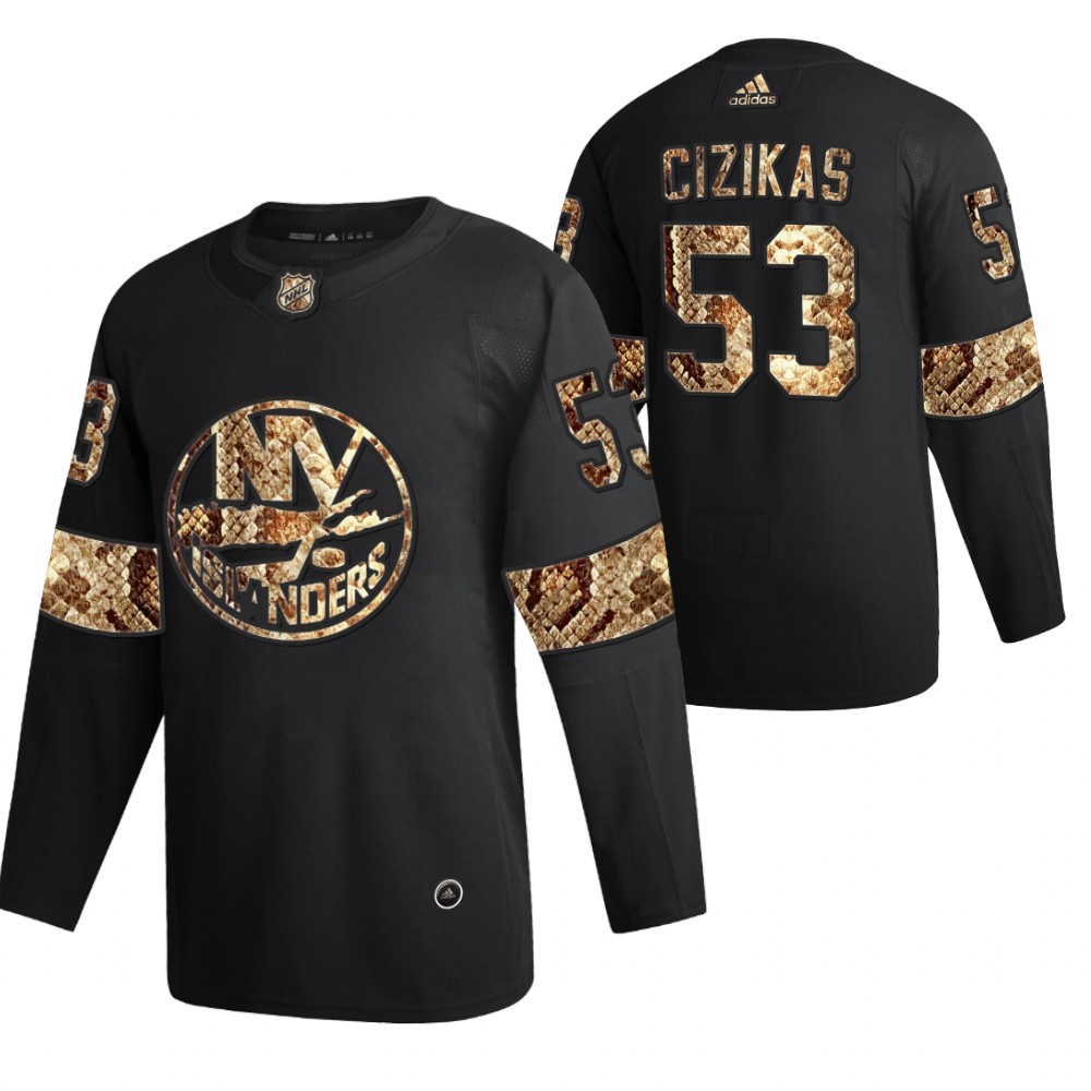 Islanders Casey Cizikas Python Skin Black 2021 Exclusive Edition Jersey