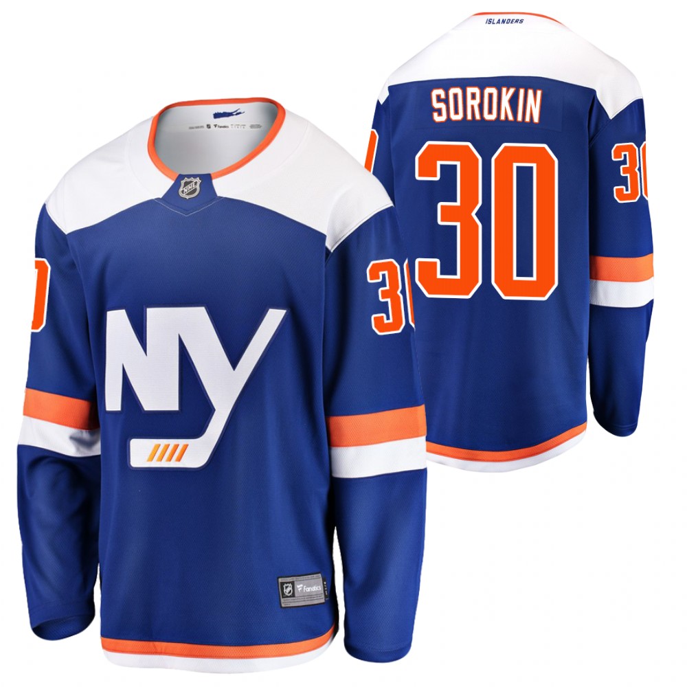 Islanders Ilya Sorokin Jersey Alternate Blue Breakaway Player Men's