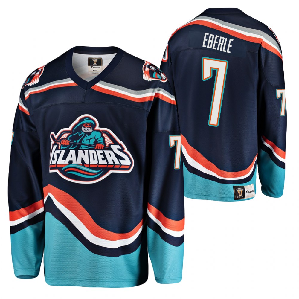 Islanders Jordan Eberle Navy Premier Player Heritage Jersey
