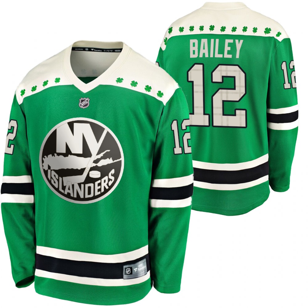 Islanders Josh Bailey 2020 St. Patrick's Day Green #12 Jersey Replica Player