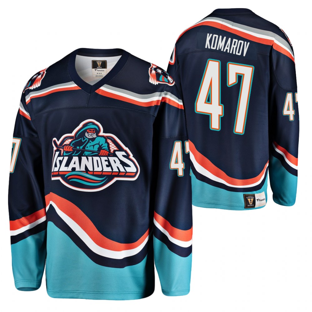 Islanders Leo Komarov Navy Premier Player Heritage Jersey