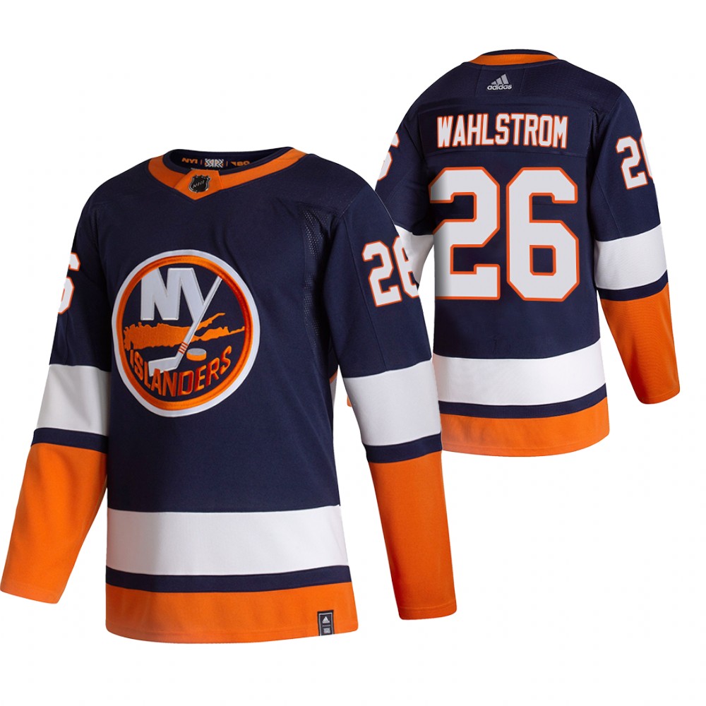 Islanders Oliver Wahlstrom 2021 Reverse Retro Navy Special Edition Jersey