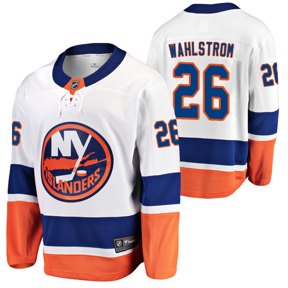 Islanders Oliver Wahlstrom Jersey Away White Player Men