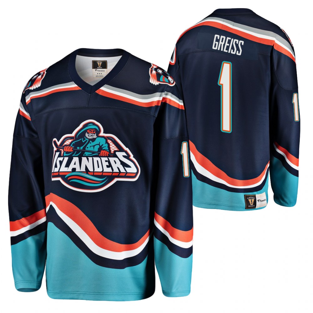 Islanders Thomas Greiss Navy Premier Player Heritage Jersey