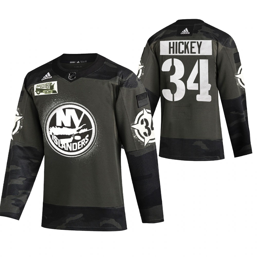 Islanders Thomas Hickey Camo 2021 Military Night Authentic Limited Jersey