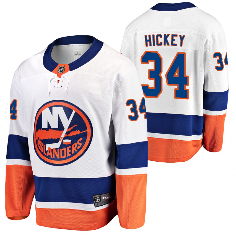 Islanders Thomas Hickey Jersey Away White Player Men