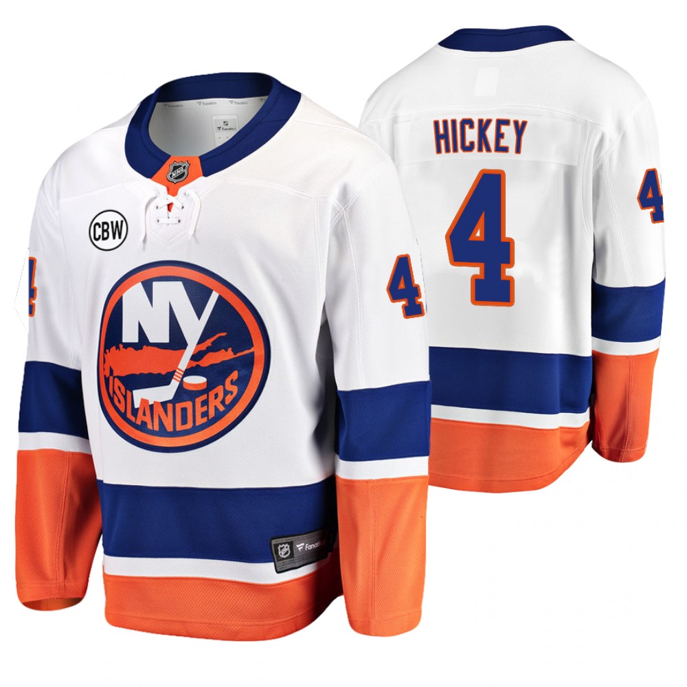 Islanders Thomas Hickey White Breakaway Player Away Jersey