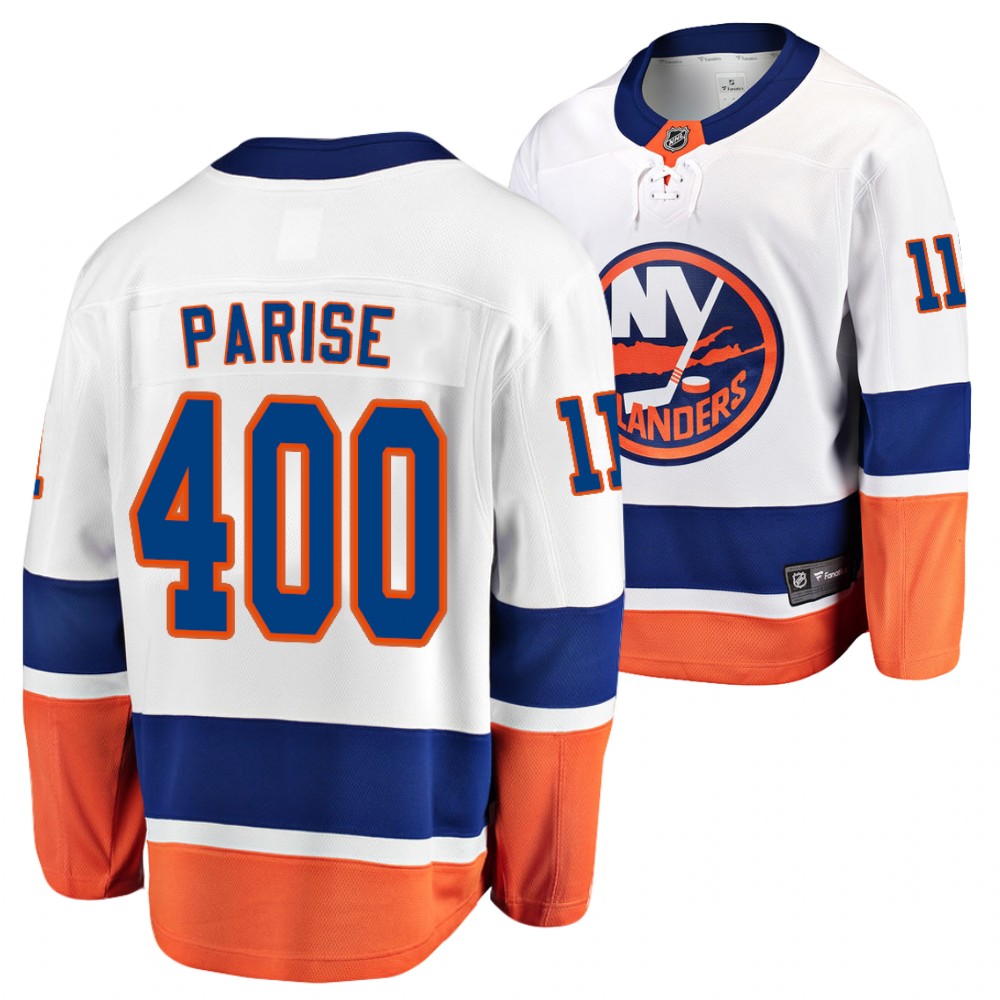 Islanders Zach Parise 400 Career Goals White Special Jersey