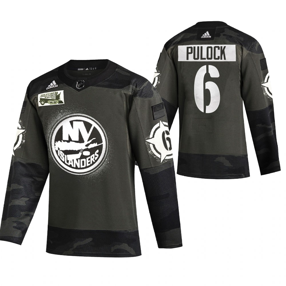 Islanders ryan pulock Camo 2021 Military Night Authentic Limited Jersey