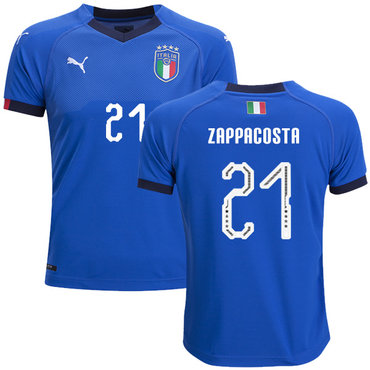 Italy #21 Zappacosta Home Kid Soccer Country Jersey
