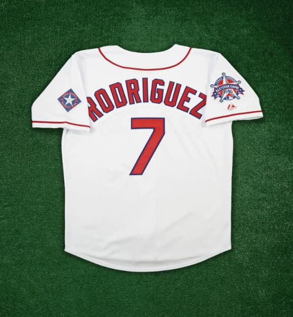 Ivan Rodriguez 1995 Texas Rangers All Star Men's Home White  Cooperstown Jersey