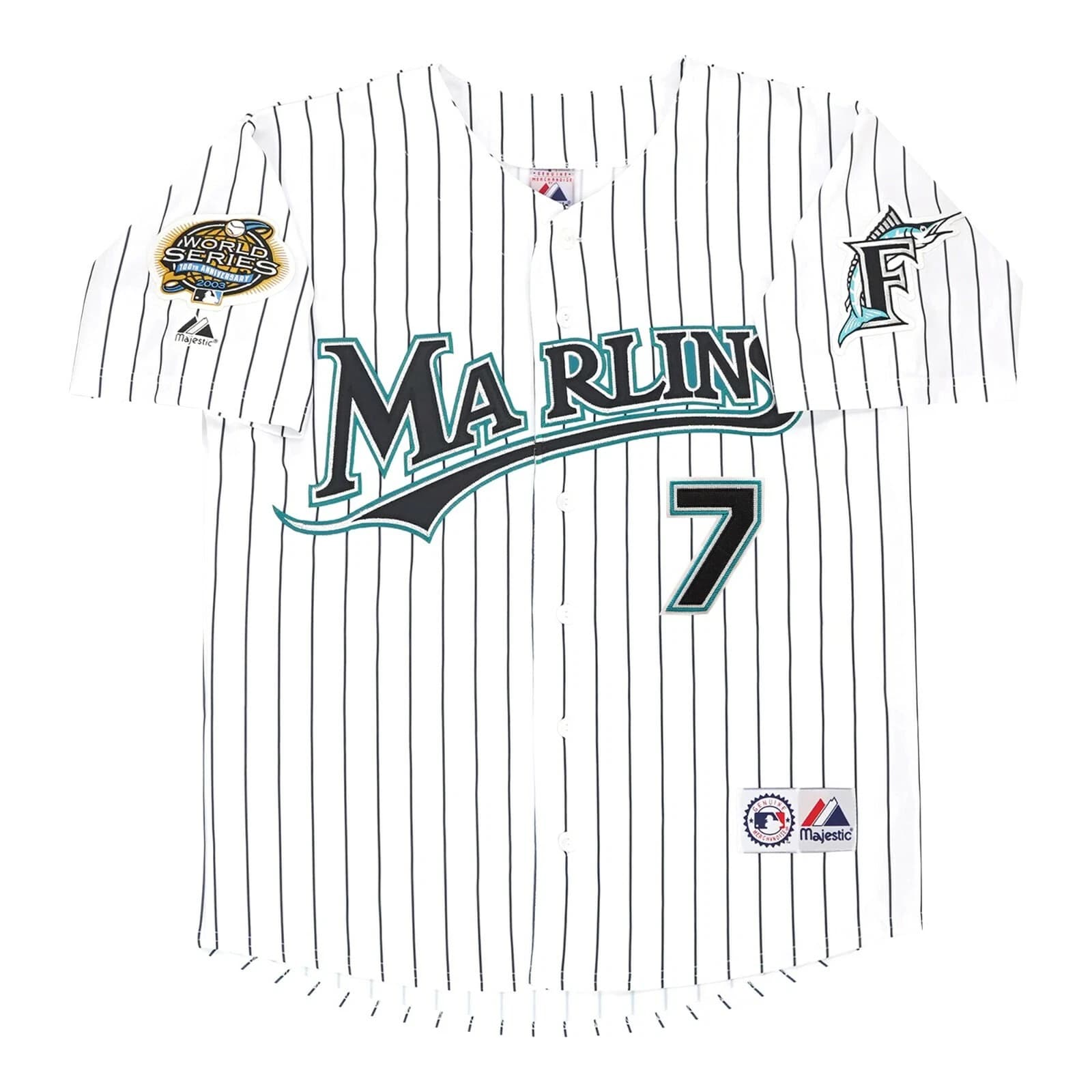 Ivan Rodriguez 2003 Florida Marlins World Series Men's Home White Jersey