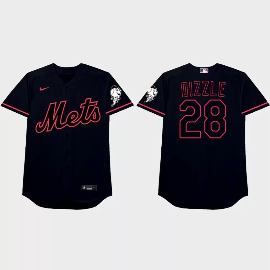 J.D. Davis Nickname Mets 2021 Players’ Weekend Dizzle Jersey – Black