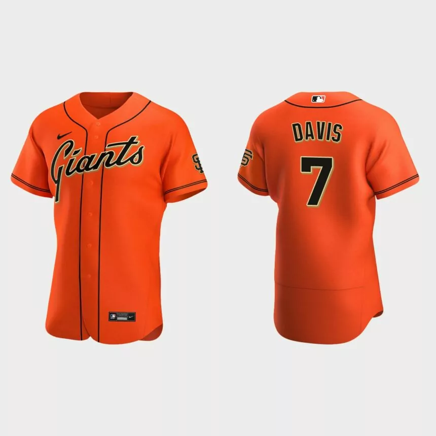 J.D. Davis San Francisco Giants Authentic Alternate Jersey – Orange