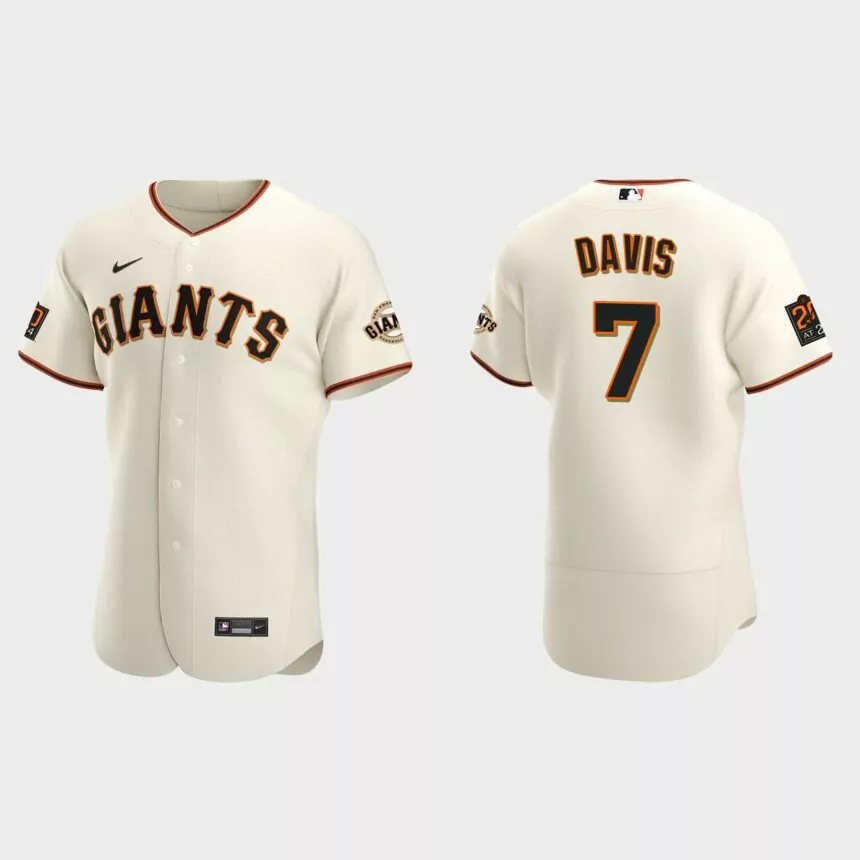 J.D. Davis San Francisco Giants Authentic Home Jersey – Cream