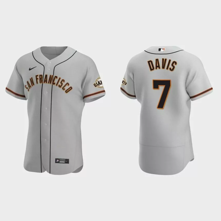 J.D. Davis San Francisco Giants Authentic Road Jersey – Gray